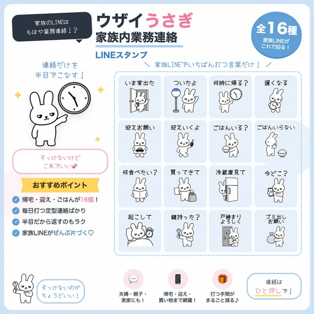 ウザイうさぎ 家族内業務連絡 の紹介画像