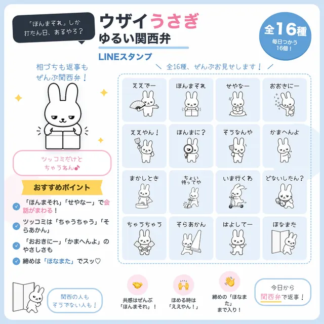 ウザイうさぎ ゆるい関西弁 の紹介画像